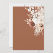 Numéro de Table Floral Bohème Pampas (Dos)