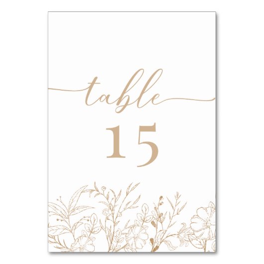 Numéro De Table Floral Boho Mariage (Par défaut)
