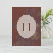 Numéro de table floral Boho rustique élégant en te (Debout devant)