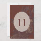 Numéro de table floral Boho rustique élégant en te (Dos)