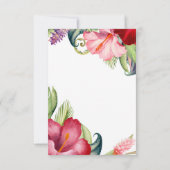 Numéro de table floral botanique tropical (Dos)