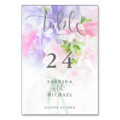 NUMÉRO DE TABLE FLORAL CHIC MARIAGE POIS DOUX (Dos)