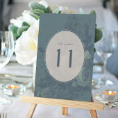 Numéro de table floral classe sarcelle industriell