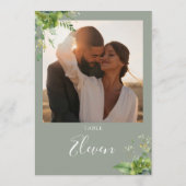 Numéro de table floral de verdure de sauge verte d (Dos)