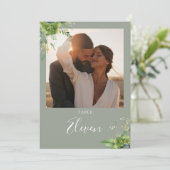 Numéro de table floral de verdure de sauge verte d (Debout devant)