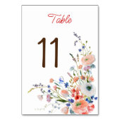 Numéro de table floral élégant (Dos)