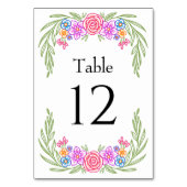 Numéro De Table Floral Fiesta Mexicaine Vivid Mariage (Par défaut)