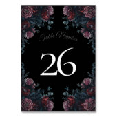 Numéro De Table Floral foncé Mariage gothique noir élégant (Par défaut)