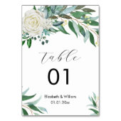 Numéro De Table Floral Greenery Mariage Event Business (Dos)