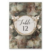 Numéro De Table Floral impressionniste Rose rose blanc Mariage (Dos)