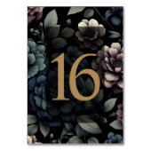 Numéro De Table Floral Moody bleu Tableau 16 (Dos)