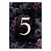 Numéro De Table Floral Moody violet (Dos)