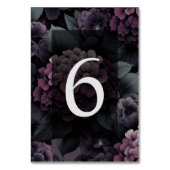 Numéro De Table Floral Moody violet (Dos)