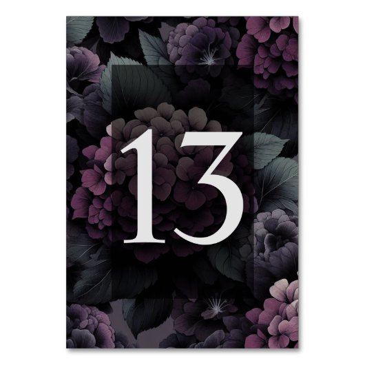 Numéro De Table Floral Moody violet (Par défaut)