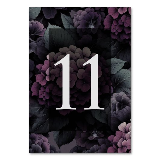 Numéro De Table Floral Moody violet (Par défaut)