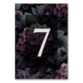 Numéro De Table Floral Moody violet (Dos)
