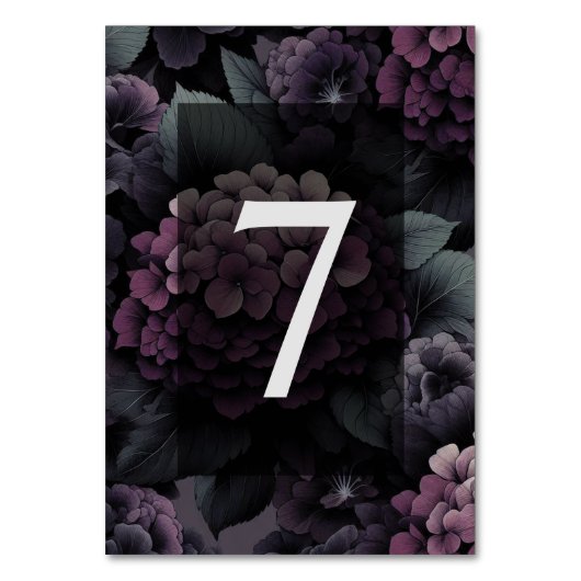 Numéro De Table Floral Moody violet (Par défaut)