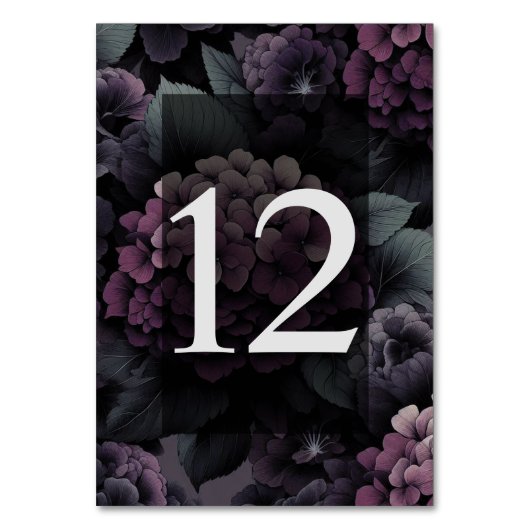 Numéro De Table Floral Moody violet (Par défaut)