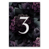 Numéro De Table Floral Moody violet (Dos)