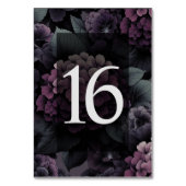 Numéro De Table Floral Moody violet Tableau 16 (Dos)