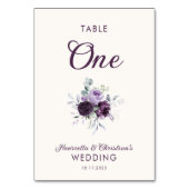 Numéro de table floral prune et lavande (Par défaut)