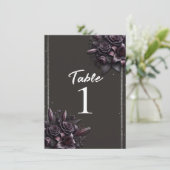Numéro de table floral Rose Lily noir pourpre de b (Debout devant)