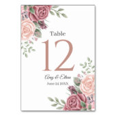 Numéro De Table Floral Rose roux (Par défaut)