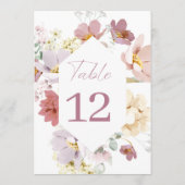 Numéro de table florale (Dos)