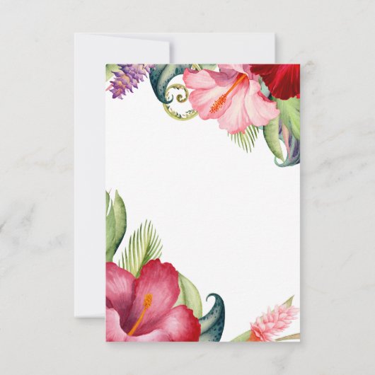 Numéro de table florale botanique tropicale (Dos)