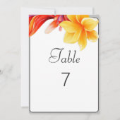 Numéro de table florale dynamique tropicale (Devant)