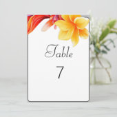 Numéro de table florale dynamique tropicale (Debout devant)