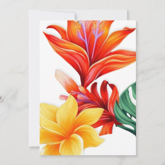 Numéro de table florale dynamique tropicale (Dos)