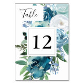 Numéro De Table Flore bleu poussiéreux 2 VS 2 (Dos)