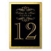 Numéro De Table Flore tourbillonnant avec numéros de tableau hiéra (Dos)