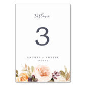 Numéro De Table Flores de la Terre rustique Numéro de tableau (Dos)