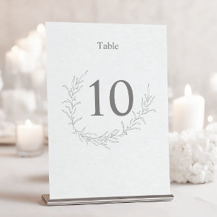 Numéro De Table Foliage moderne simple et élégant Feuille Sketch A