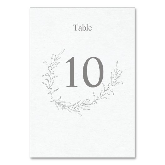 Numéro De Table Foliage moderne simple et élégant Feuille Sketch A (Par défaut)