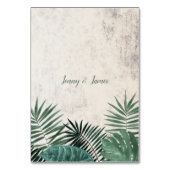 Numéro De Table Foliage rustique Tropical Panneau de table, Aquare (Dos)