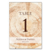 Numéro De Table Fond imitation bois sur mesure mariage rustique pe (Dos)