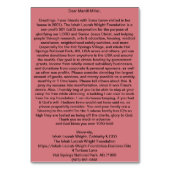 Numéro De Table Fondation Ishah Laurah Wright (Dos)