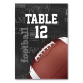 Numéro De Table Football américain Personalized Chalkboard (Dos)
