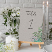 Numéro De Table Forest Greenery Rustic Mariage Numéro de tableau
