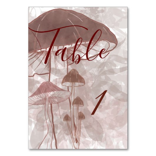 Numéro De Table Forêt de champignons (Par défaut)