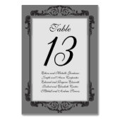 Numéro De Table Forêt Enchantée Élégante Cadre Gothique (Dos)