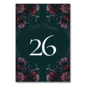 Numéro De Table Forêt foncée Vert Élégant Mariage Maroon Mauve (Par défaut)