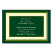 Numéro De Table Forêt Green Gold Bar Mitzvah Réception Insertion (Devant)