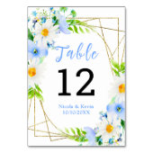 Numéro De Table Forget-Me-Nots Daisies Floral Wedding (Dos)