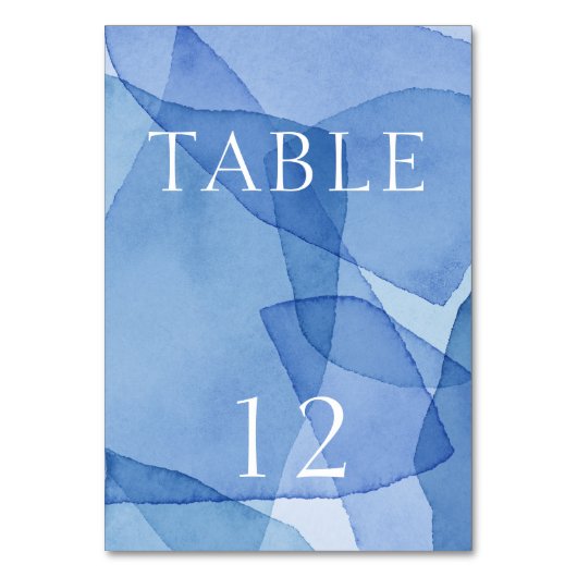 Numéro De Table Formes d'aquarelle moderne Numéro de tableau du Ma (Dos)