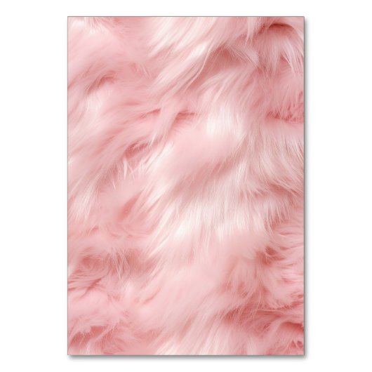 Numéro De Table Fourrure d'animal rose (Dos)