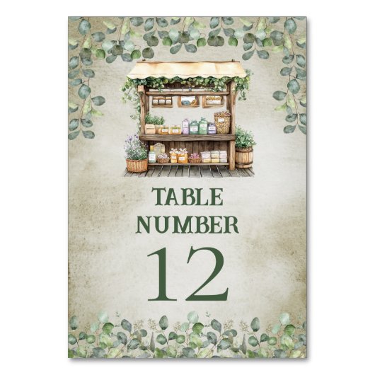 Numéro De Table Fraîche De La Fête des mariées De Stand Farm (Par défaut)
